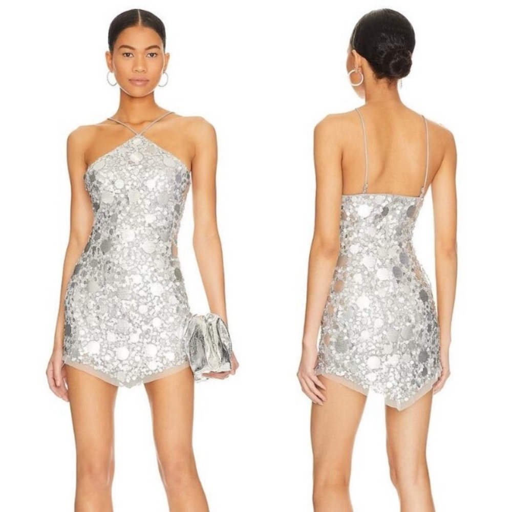 Lovers + Friends Silver Mini Dress